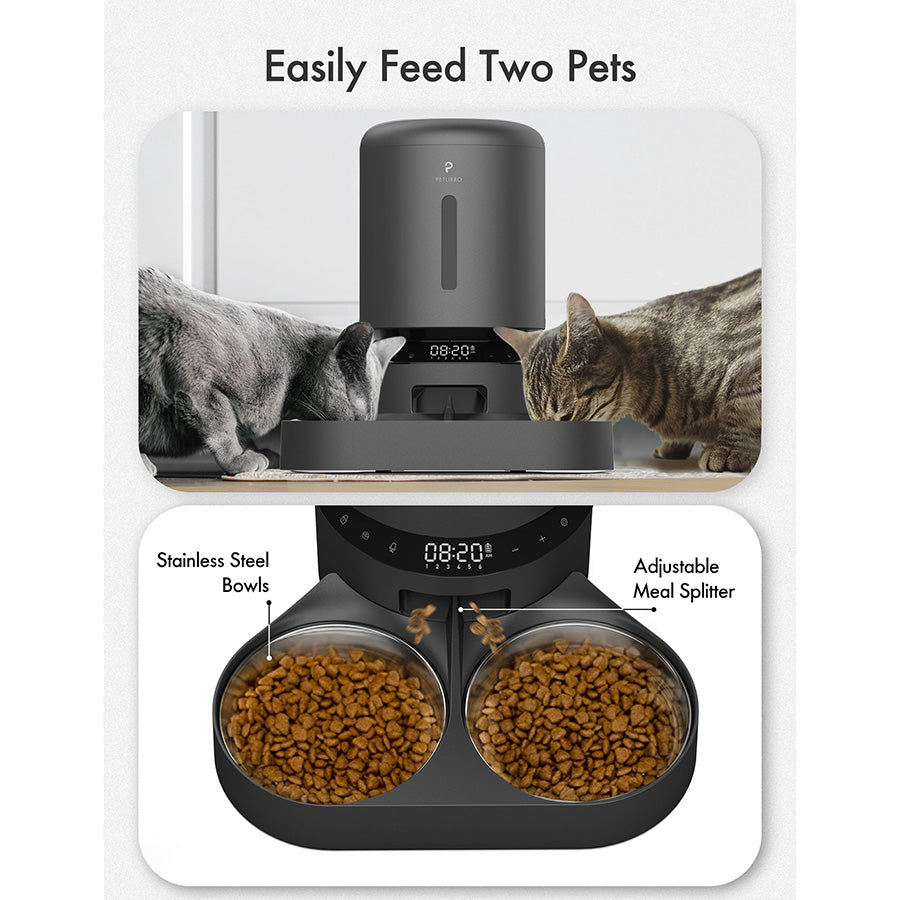 PetLibro Dual Granary Automatic Pet Feeder – Black 5L