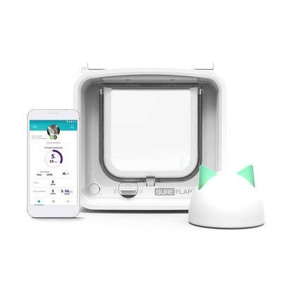 SureFlap Connect Microchip Cat Flap with Hub – White Small/Medium