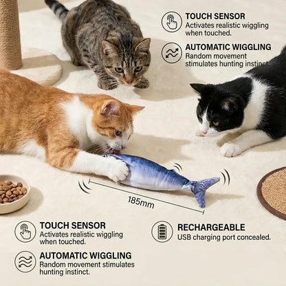 Interactive Wiggly Fish Cat Toy